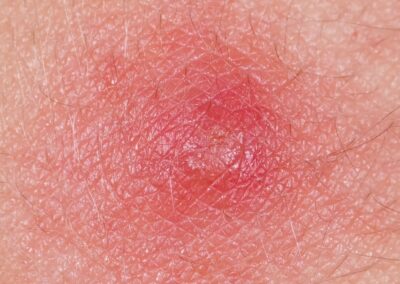 Syphilis bump over the skin